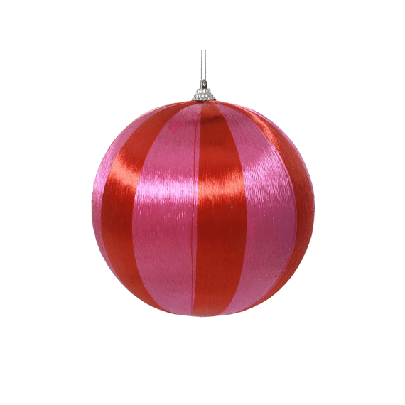 Decoris Kerstbal Foam 10cm Helder Roze/kleur(en)