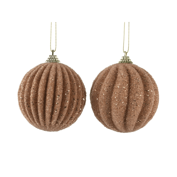 Decoris Kerstbal Foam 8cm Brandy