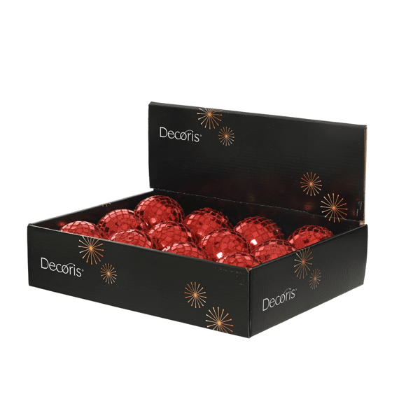 Decoris Kerstbal Foam 8cm Kerstrood