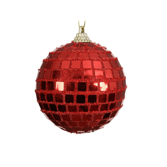 Decoris Kerstbal Foam 8cm Kerstrood