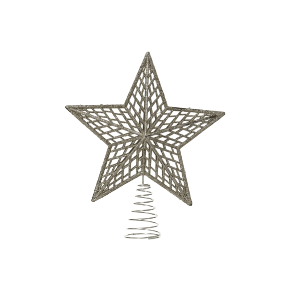 Decoris Ster Plastic 22cm Champagne