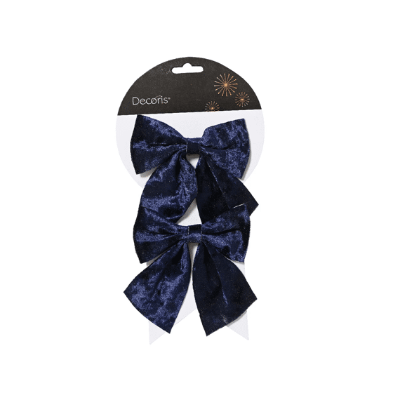 Decoris Strik Polyester 13cm Nachtblauw