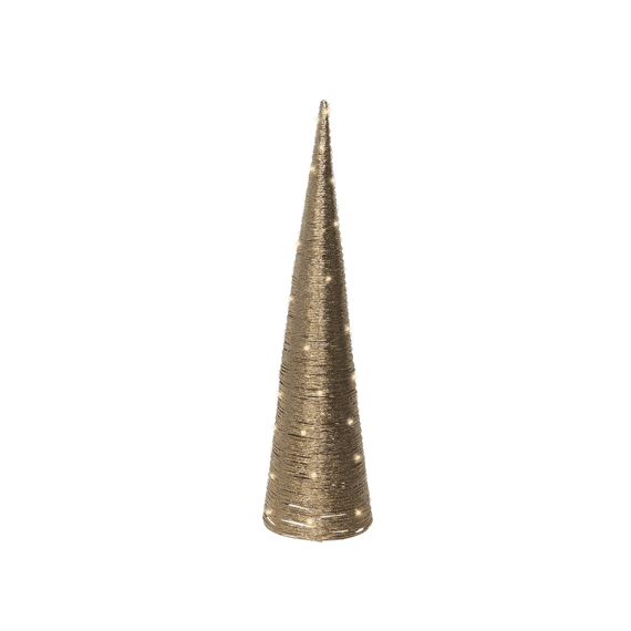 Decoris Micro Led Cone 80cm-40leds Goud/warm Wit
