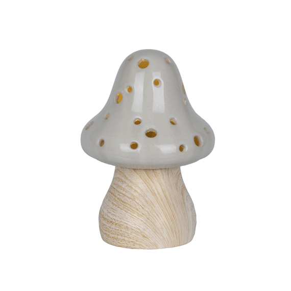 Lumineo Led Paddenstoel Binnen 16.50cm-1l Wit/warm Wit