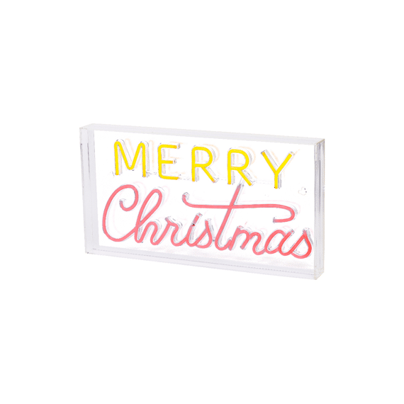 Lumineo Led Neon Sign Merry Christmas Usb 23x43cm-220l Multi