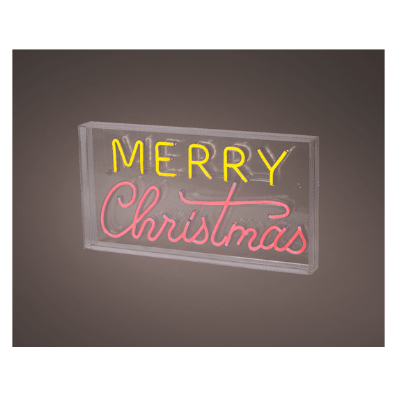 Lumineo Led Neon Sign Merry Christmas Usb 23x43cm-220l Multi
