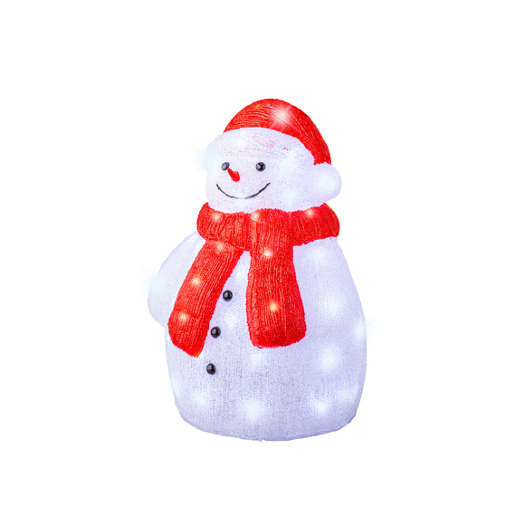 Lumineo Led Sneeuwpop voor 46,5cm Wit/koel Wit