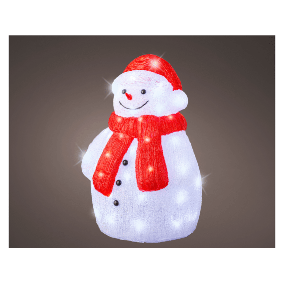 Lumineo Led Sneeuwpop voor 46,5cm Wit/koel Wit