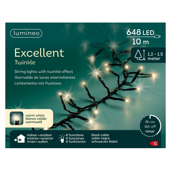 Led Excellent Lights Buiten 1000cm-648l Zwart/warm Wit