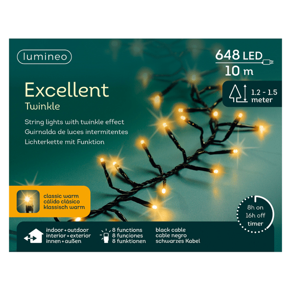 Led Excellent Lights Buiten 1000cm-648l Zwart/klassiek Warm
