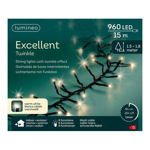 Led Excellent Lights Buiten 1500cm-960l Zwart/warm Wit