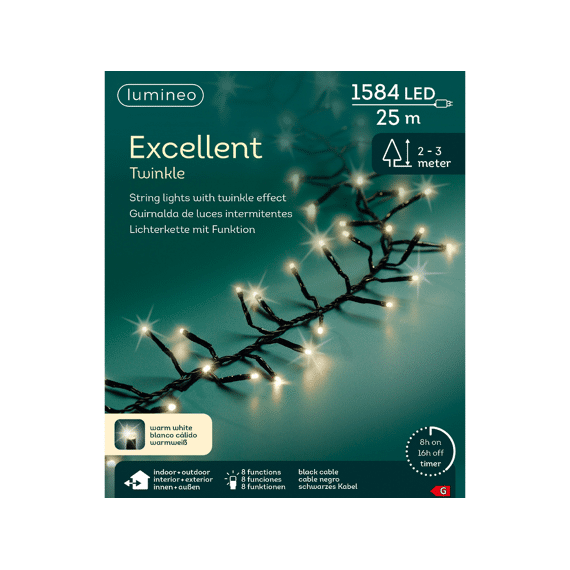 Led Excellent Lights Buiten 2500cm-1584l Zwart/warm Wit