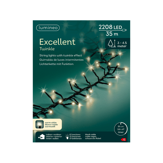 Led Excellent Lights Buiten 3500cm-2208l Zwart/warm Wit