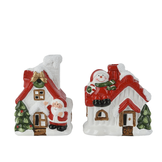 Decoris Huis Terracotta L7.90-w10.10-h13.50cm Assortiment