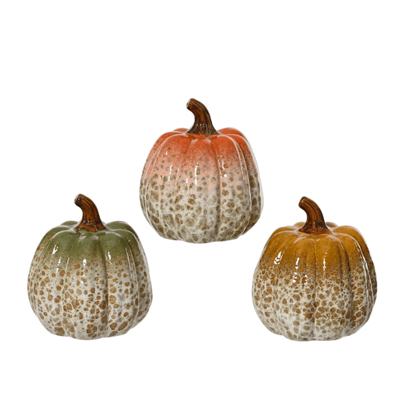 Pompoen Porselein 14,6cm Assortiment/3 Prijs Per Stuk