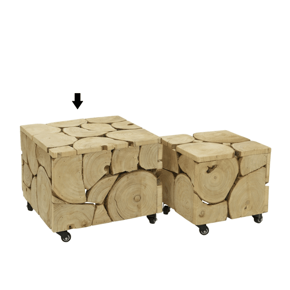 Boom Paulowniahout L47.00-W47.00-H37.00Cm Blond