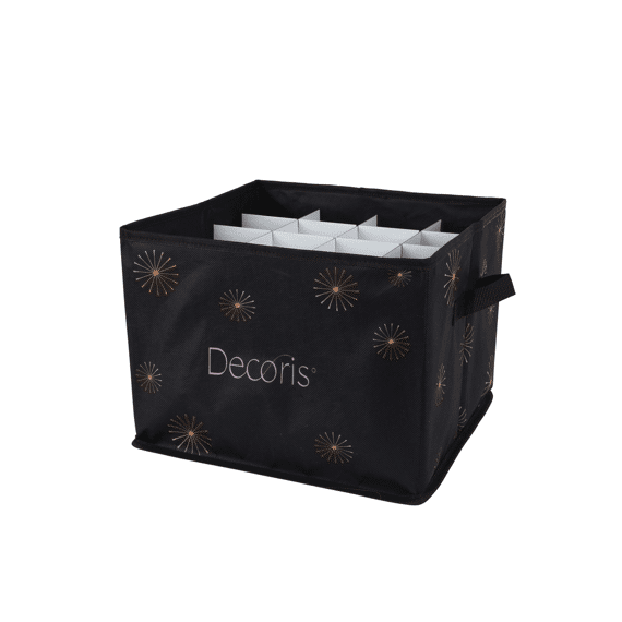 Decoris Opbergbox Polyester voor 48 Kerstballen tot 8cm
