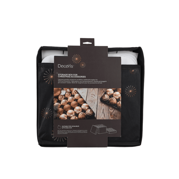 Decoris Opbergbox Polyester voor 48 Kerstballen tot 8cm
