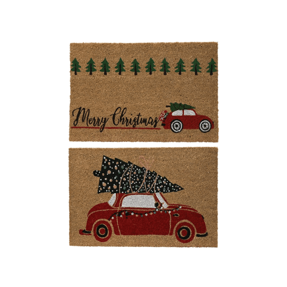 Deurmat Kokosvezel L60.00-w40.00-h1.50cm Assortiment Prijs Per Stuk