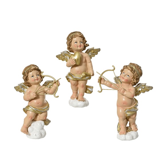 Engel Polyresin 15cm Goud/kleur(en) Assortiment/3 Prijs Per Stuk