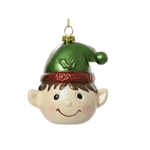 Decoris Kersthanger Elf Polystyreen 9,2cm Groen/kleur(en)
