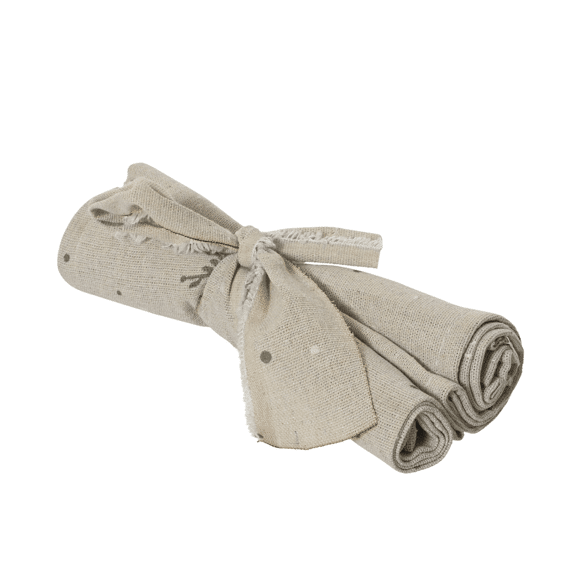 Servet Polyester Katoen L40.00-w40.00-h1.00cm Naturel