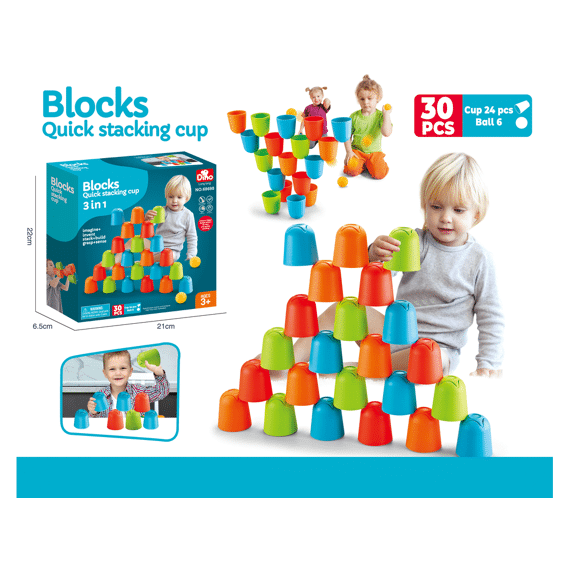 Best Luck 68698 Stapelblokken 3in1 21x6.5x22cm