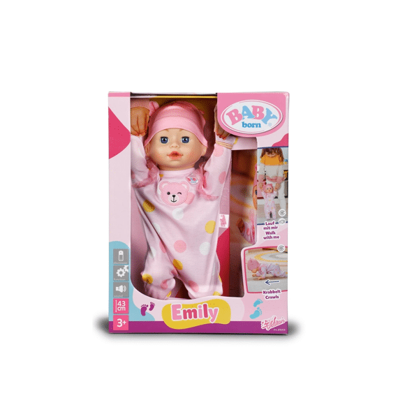 Baby Born Emily Walk With Me 43cm
