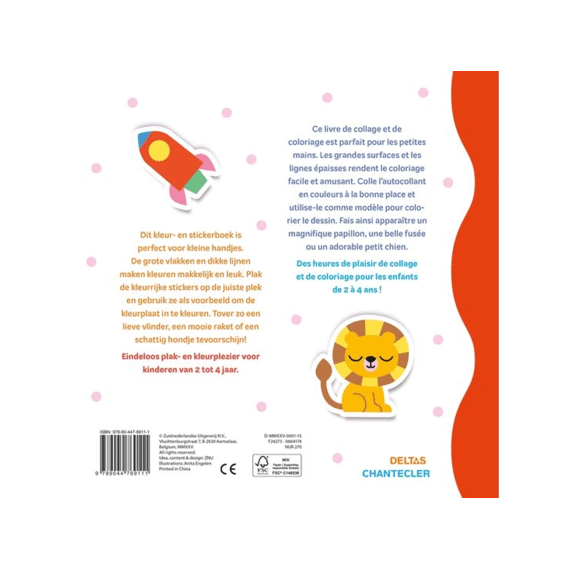Kleur- En Stickerboek Happy Sticker Color 2-4 Jaar
