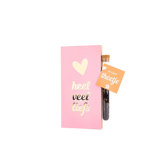 Eat Your Present Thee-tegeltje Veel Liefs