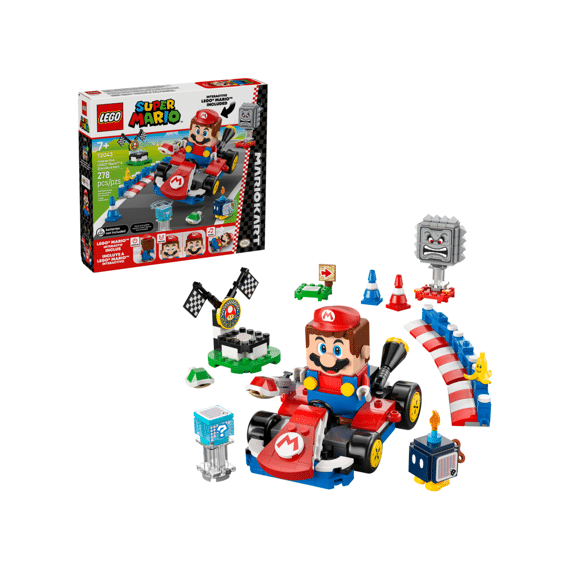 Lego Super Mario Mario Kart - Interactieve Mario En Standaardkart 72043