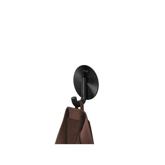 Tiger Classic Handdoekhaak Geborsteld Zwart