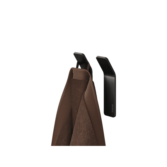 Tiger Single Handdoekhaak (2 Stuks) Geborsteld Zwart