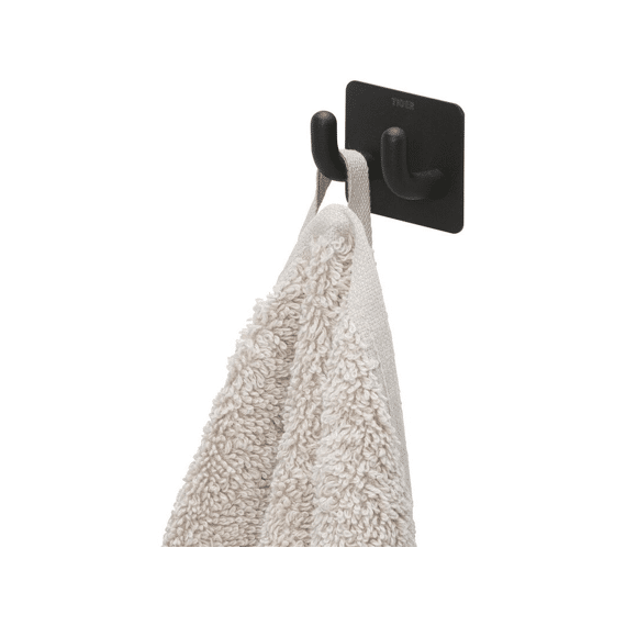 Tiger Pinky Handdoekhaak Dubbel Zwart Mat