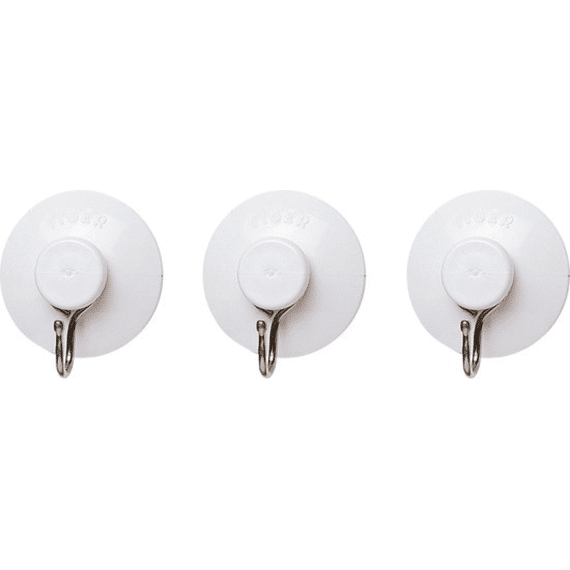 Tiger Handdoekhaak Met Zuignap Wit (3 Stuks)