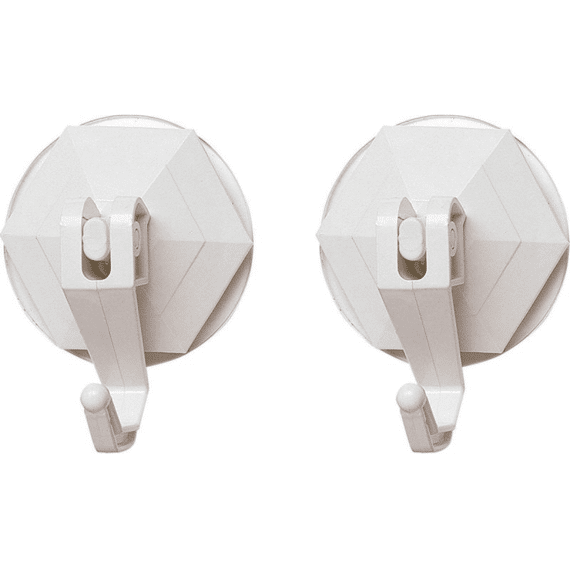 Tiger Handdoekhaak Met Zuignap En Hevel Wit (2 Stuks)