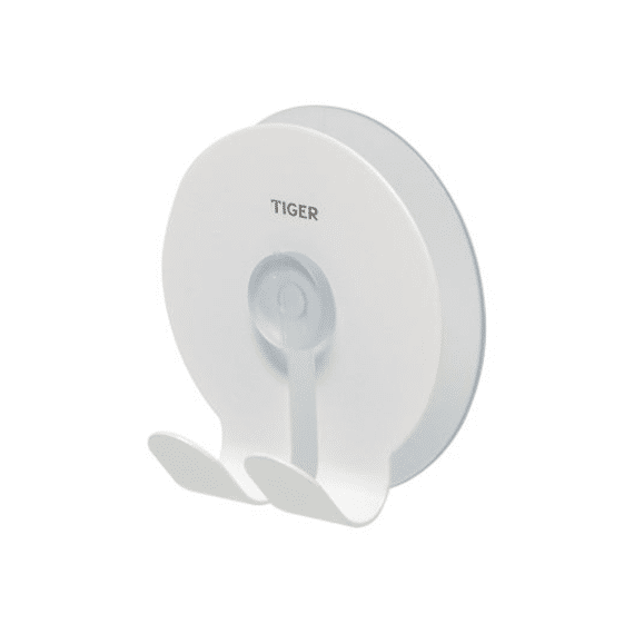 Tiger Twin Handdoekhaak Met Zuignap Wit