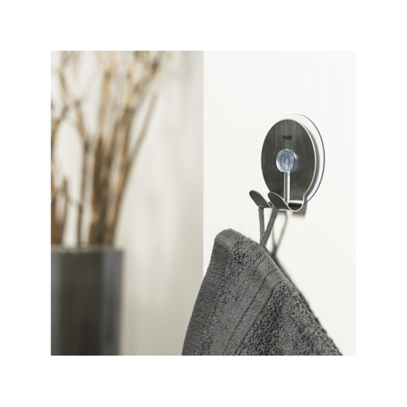 Tiger Twin Handdoekhaak Met Zuignap Rvs Geborsteld