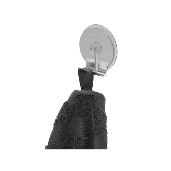 Tiger Twin Handdoekhaak Met Zuignap Rvs Geborsteld