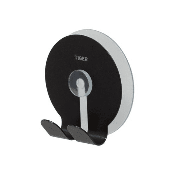 Tiger Twin Handdoekhaak Met Zuignap Zwart