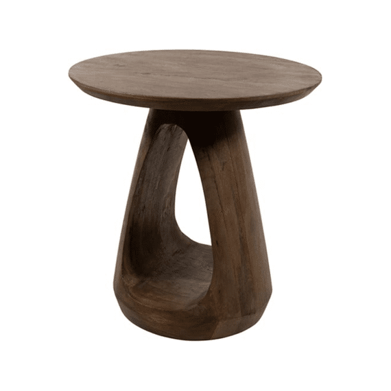 Bijzettafel Bremen D50xh50cm Mango Matt Walnut Gelakt