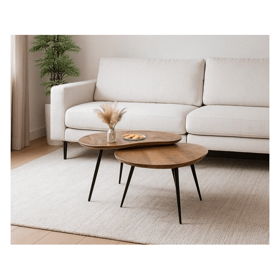 Salontafel Erfurt Organisch Mango Smooth Natural Set/2