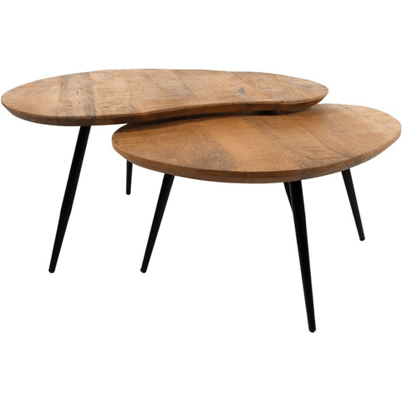 Salontafel Erfurt Organisch Mango Smooth Natural Set/2