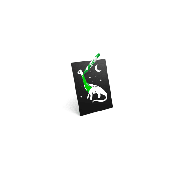 Kidywolf Kidyneon Light-up Wall Art Craft Kit - Dino