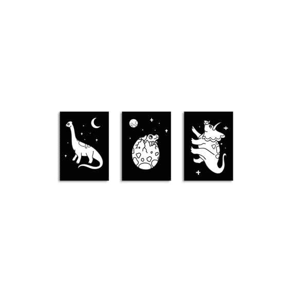 Kidywolf Kidyneon Light-up Wall Art Craft Kit - Dino