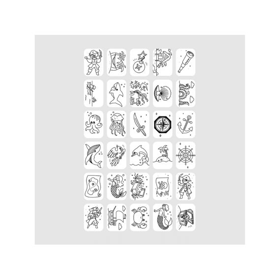 Kidywolf Kidydraw Mini Refil - Animals Around The World - Oceans And Pirates