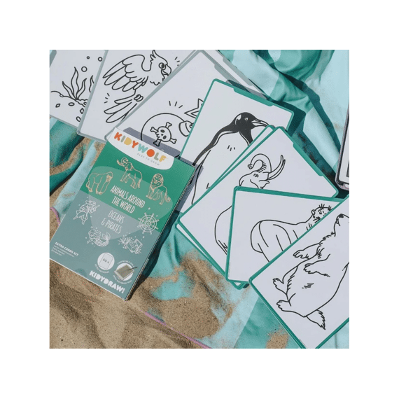 Kidywolf Kidydraw Mini Refil - Animals Around The World - Oceans And Pirates