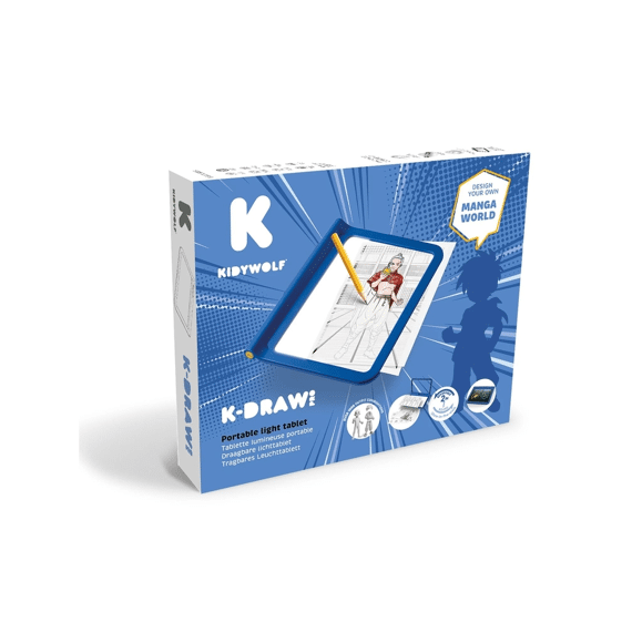 Kidywolf Kidydraw Pro Mobiele Tekentablet A4 - Blue