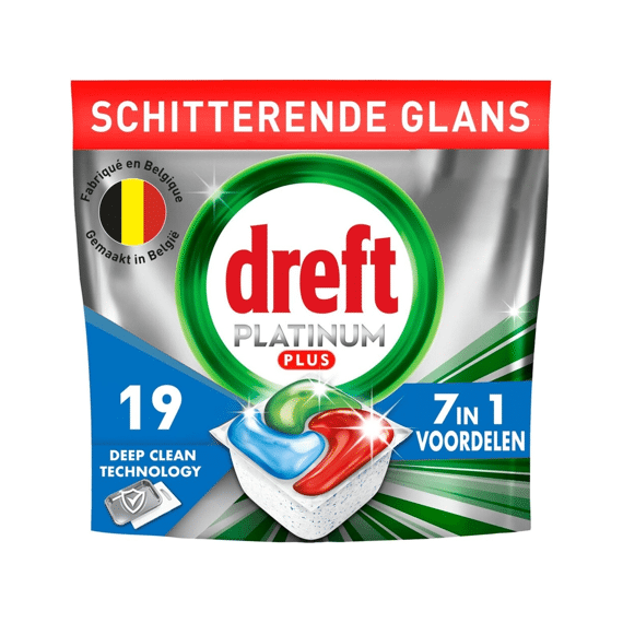 Dreft Vaatwas Tabs Platinum Plus All-in-1 Original Deep Clean 19st