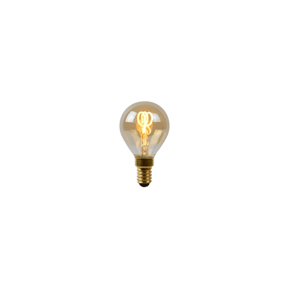 Lucide P45 - Filament Lamp - Ø 4,5 Cm - Led 3 Step Dimbaar (memory) - E14 - 1x3w 2200k - Amber